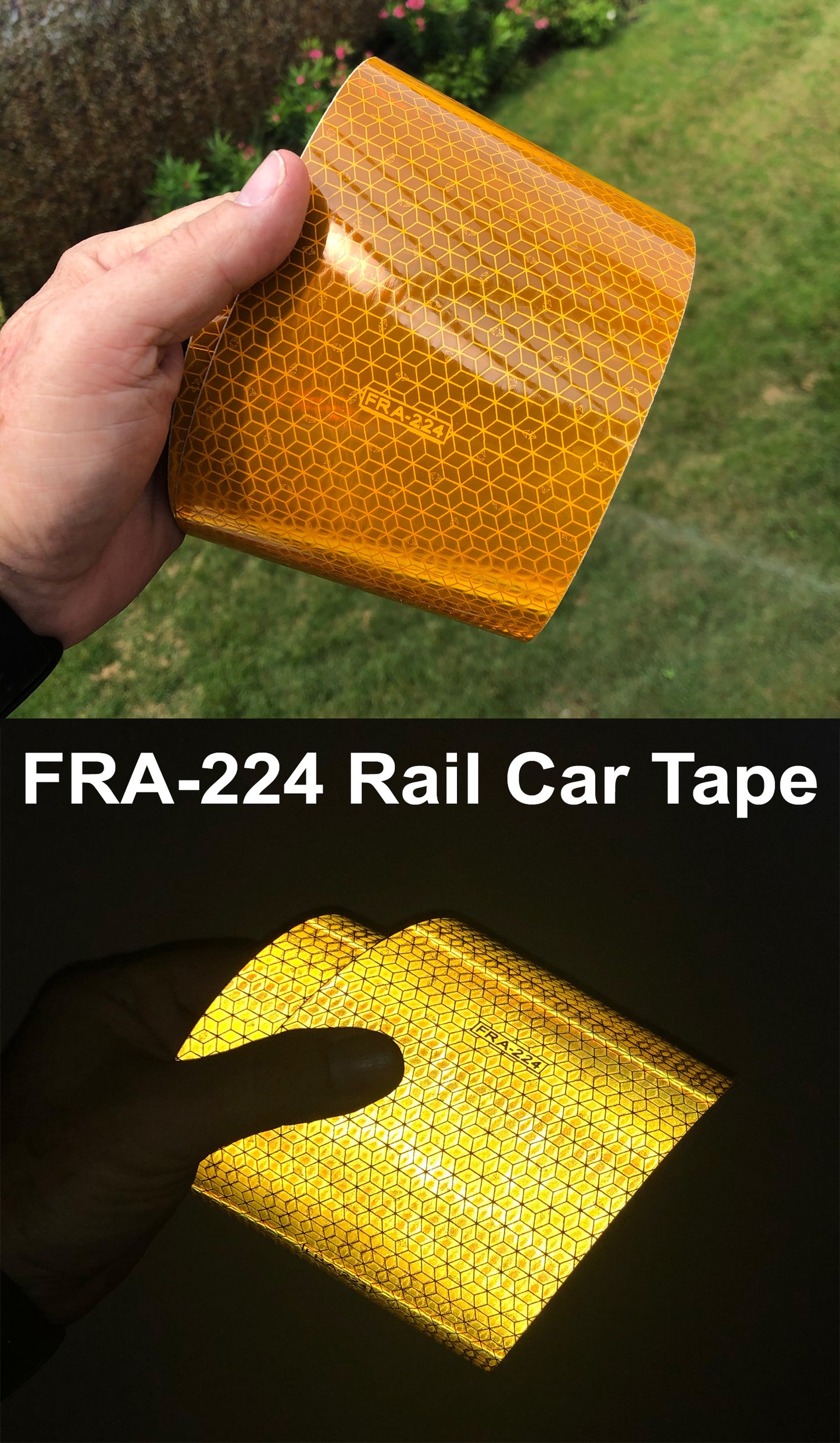 Oralite FRA 224 Yellow 4" Squares - Reflective Pro