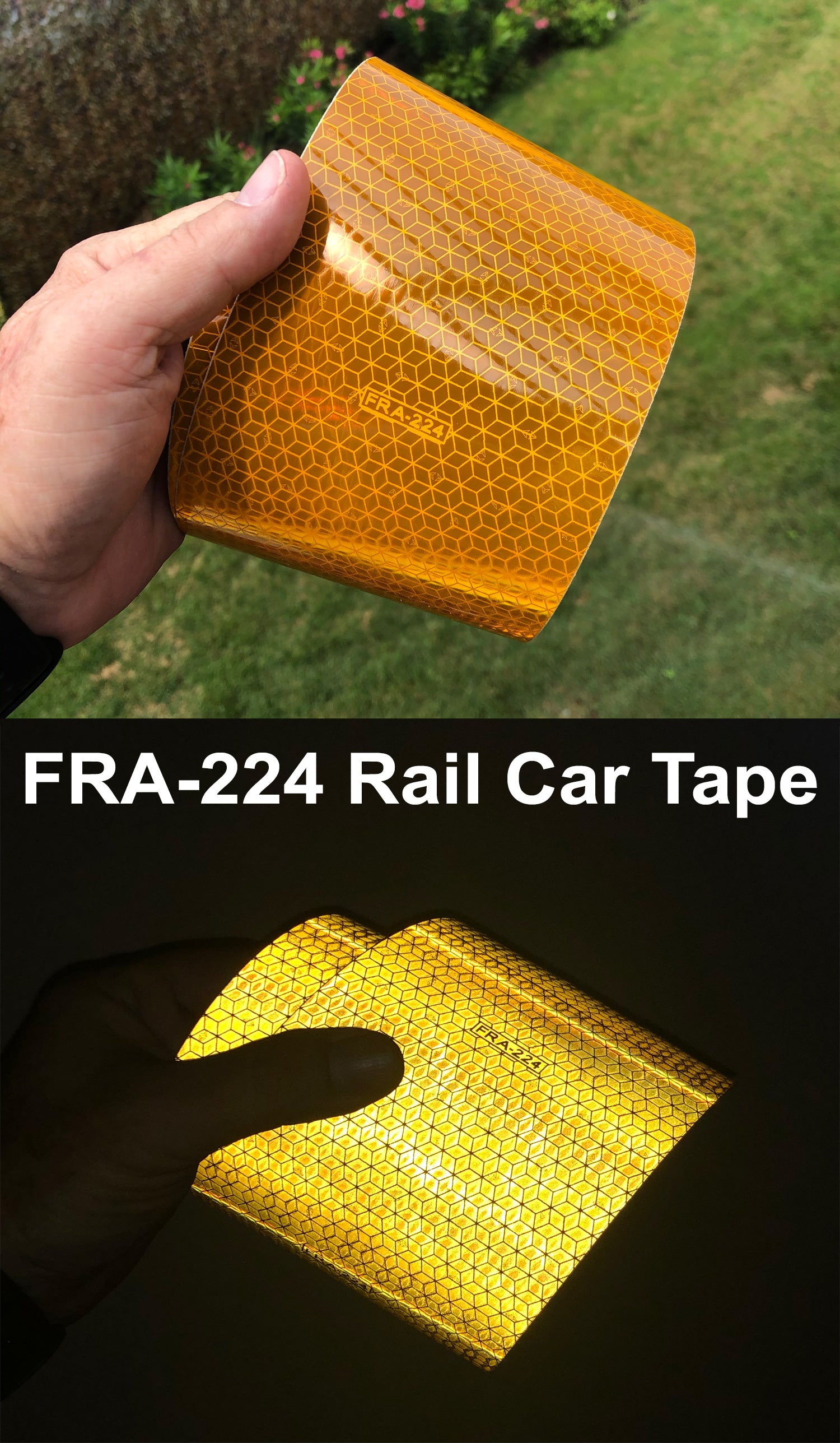 Oralite FRA 224 Yellow 4" Squares - Reflective Pro