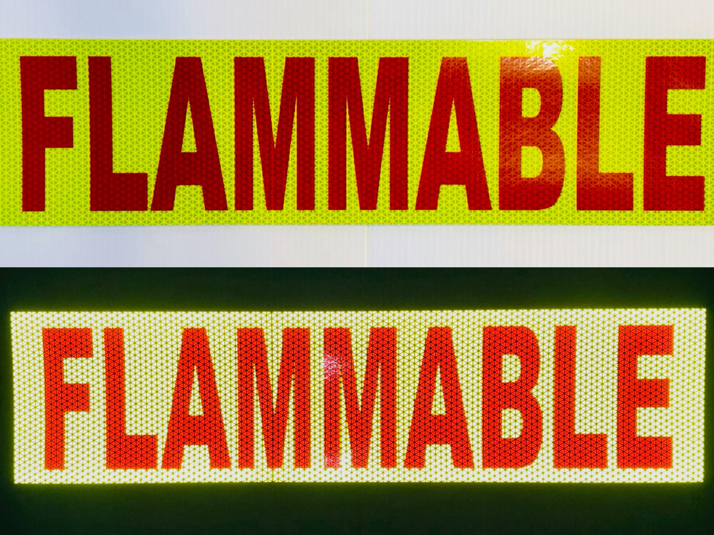 "FLAMMABLE" 6"x24" Reflective Word Panel - Reflective Pro