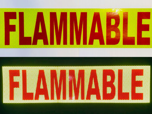 "FLAMMABLE" 6"x24" Reflective Word Panel - Reflective Pro