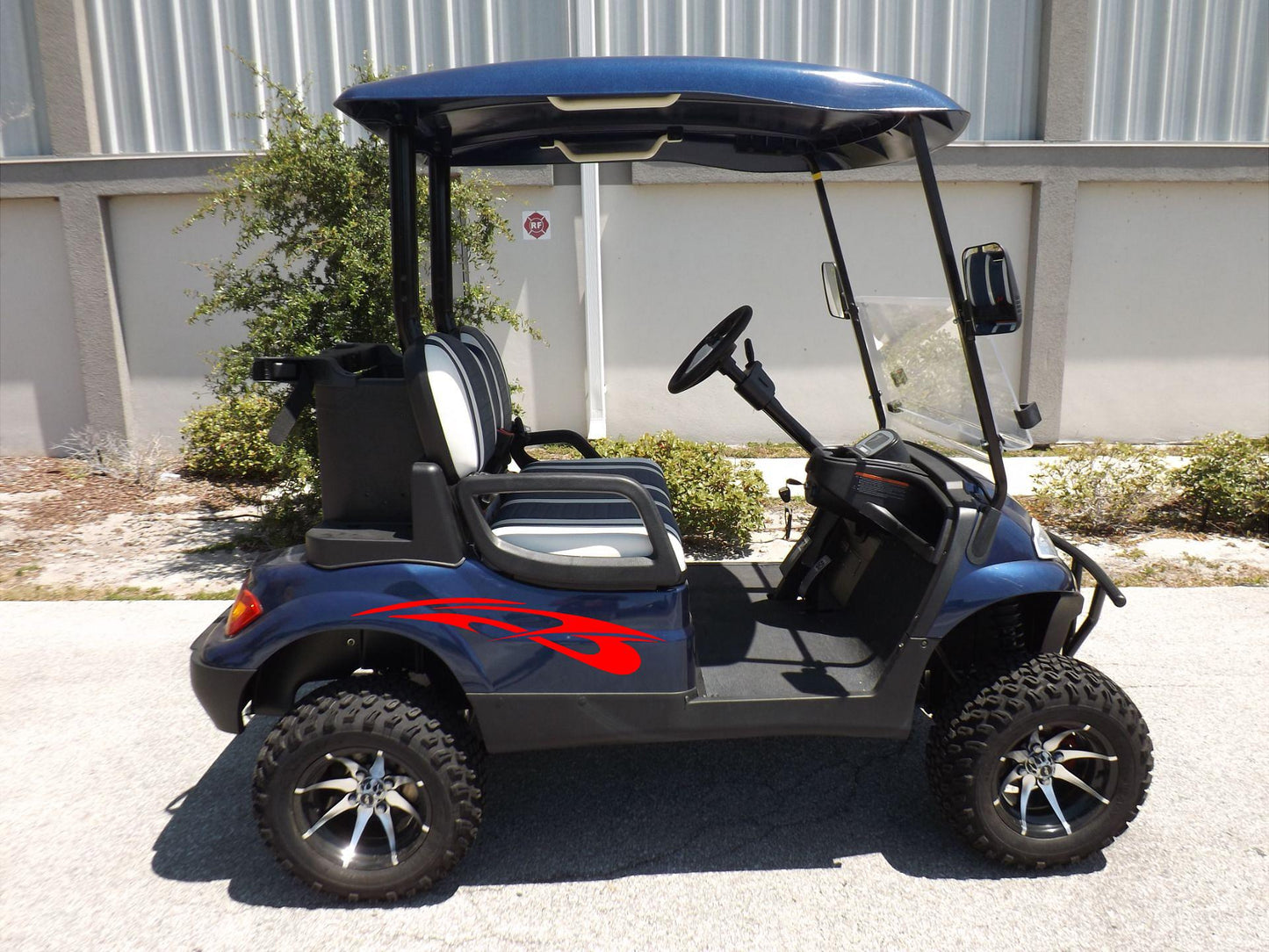 REFLECTIVE or Regular Golf Cart Graphic Decals 2 Pairs of 2 Vinyl Decal Universal Fit- 5 - Reflective Pro