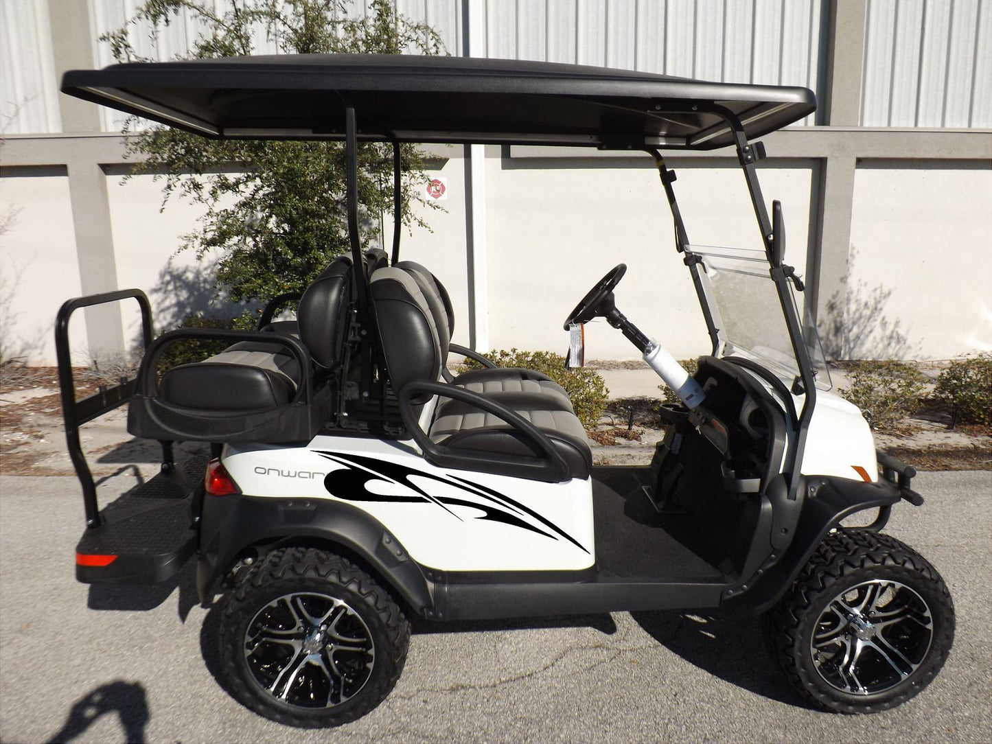 REFLECTIVE or Regular Golf Cart Graphic Decals 2 Pairs of 2 Vinyl Decal Universal Fit- 5 - Reflective Pro