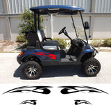 REFLECTIVE or Regular Golf Cart Graphic Decals 2 Pairs of 2 Vinyl Decal Universal Fit- 5 - Reflective Pro
