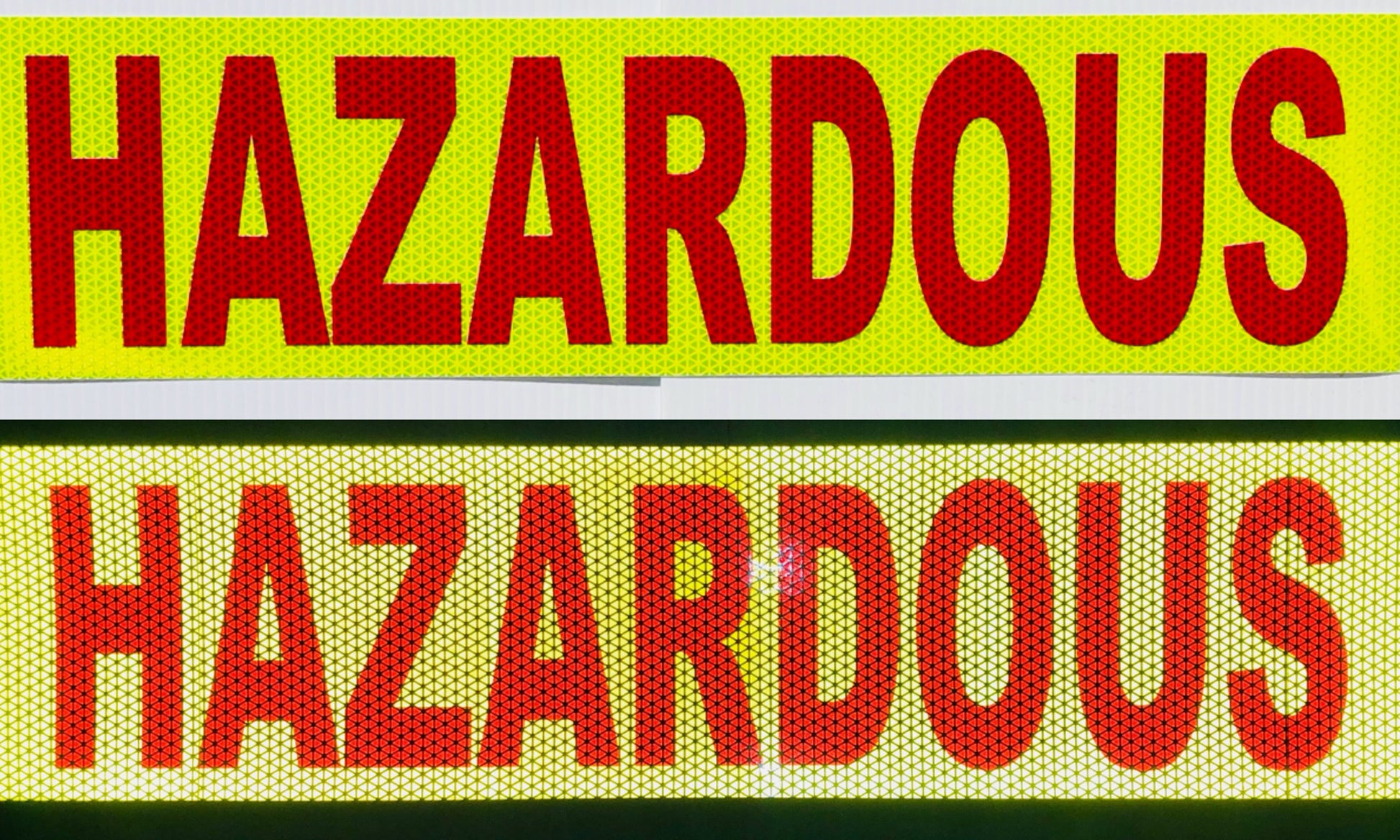 "HAZARDOUS" 6"x24" Reflective Word Panel - Reflective Pro