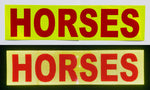 "HORSES" 6"x24" Reflective Word Panel (Multiple Colors) - Reflective Pro