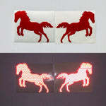 5.25"x 4.25" Reflective Rearing Horses (Multiple Colors) Left or Right - Reflective Pro