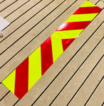 12" Lime & Red Reflective Chevron Panel - Reflective Pro