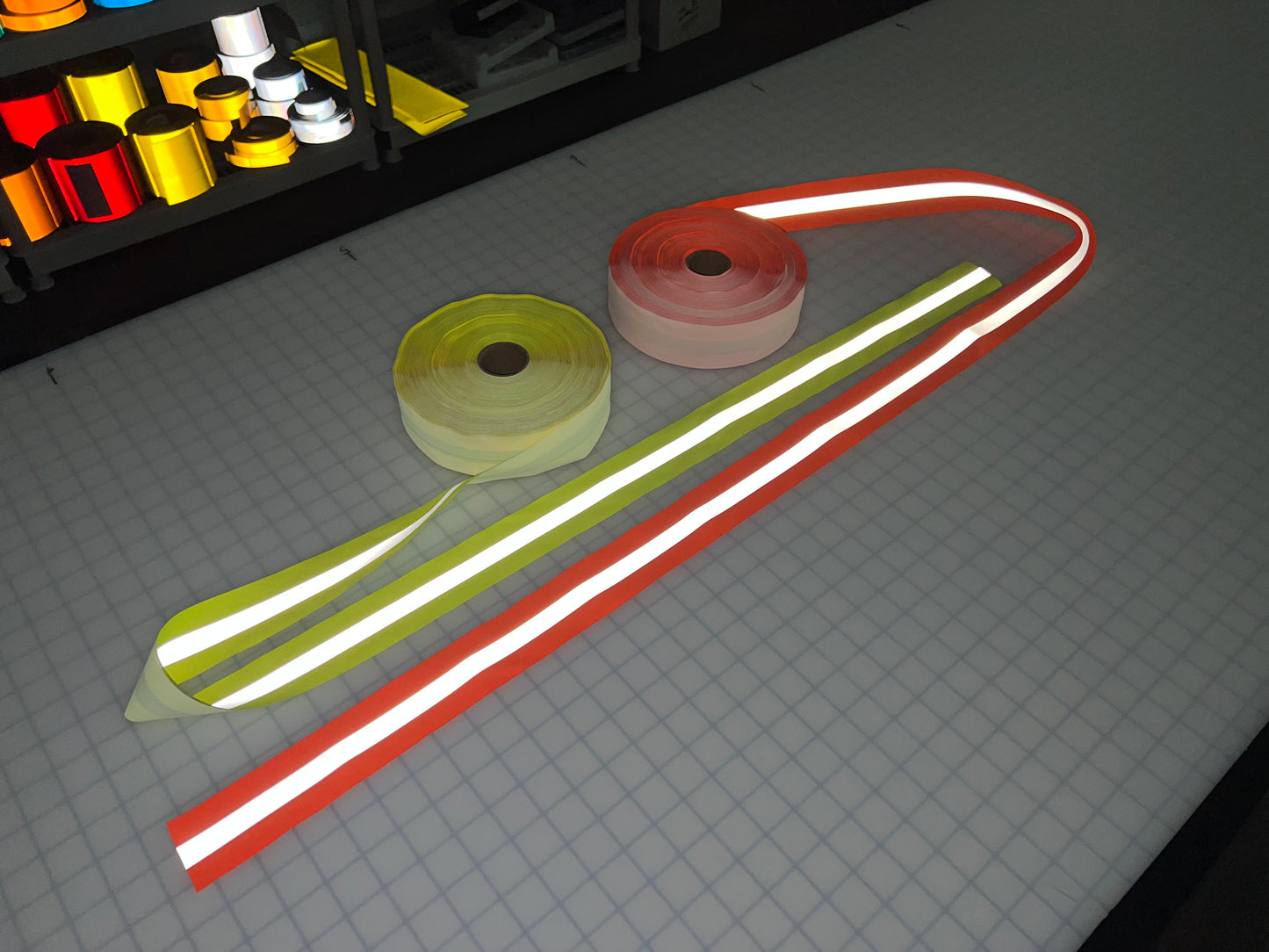 2" Reflective Vest Trim Red/Silver or Lime/Silver Sew On Fabric - Reflective Pro