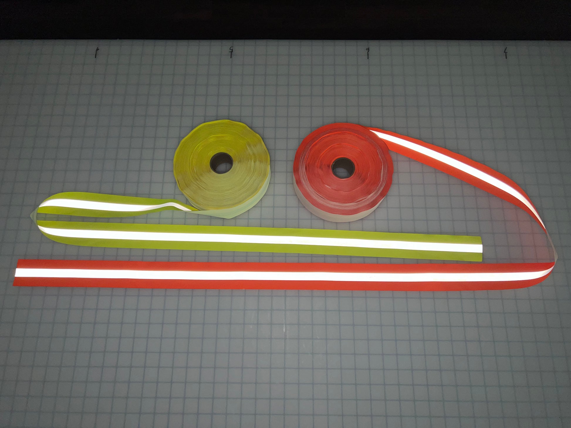 2" Reflective Vest Trim Red/Silver or Lime/Silver Sew On Fabric - Reflective Pro