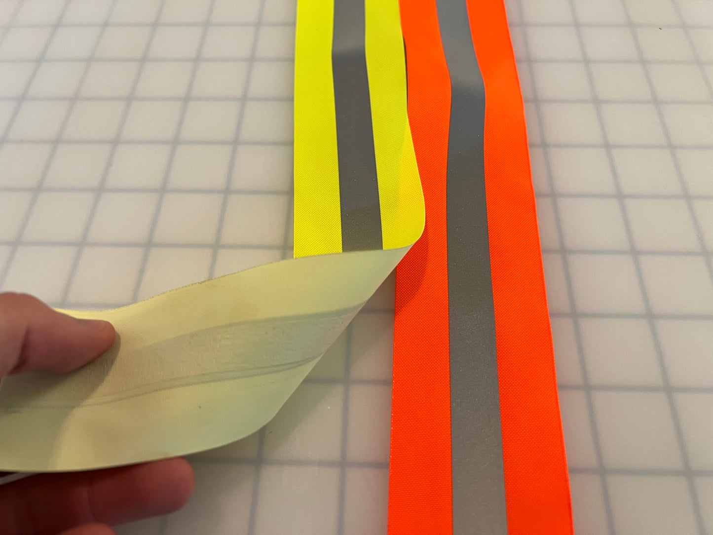 2" Reflective Vest Trim Red/Silver or Lime/Silver Sew On Fabric - Reflective Pro