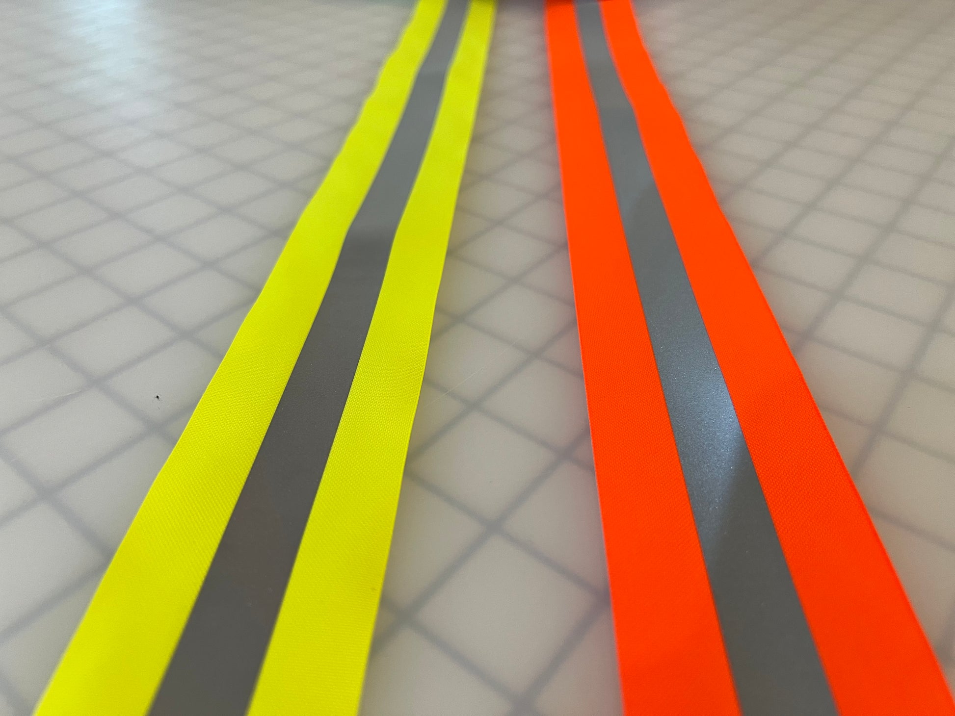 2" Reflective Vest Trim Red/Silver or Lime/Silver Sew On Fabric - Reflective Pro