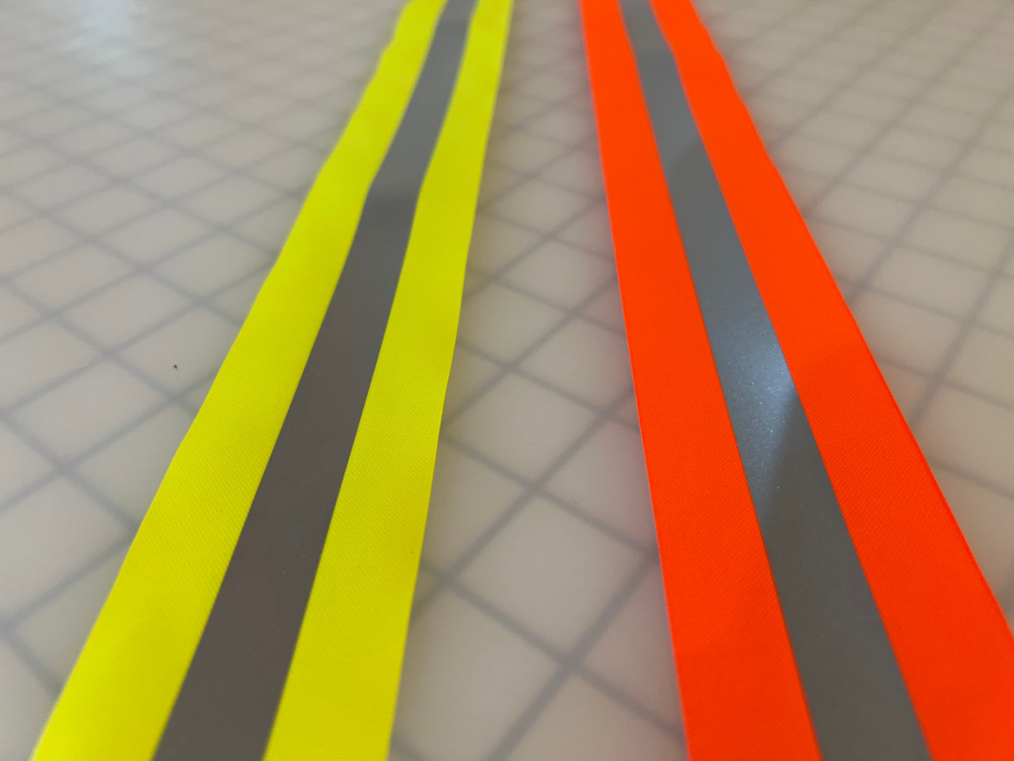 2" Reflective Vest Trim Red/Silver or Lime/Silver Sew On Fabric - Reflective Pro