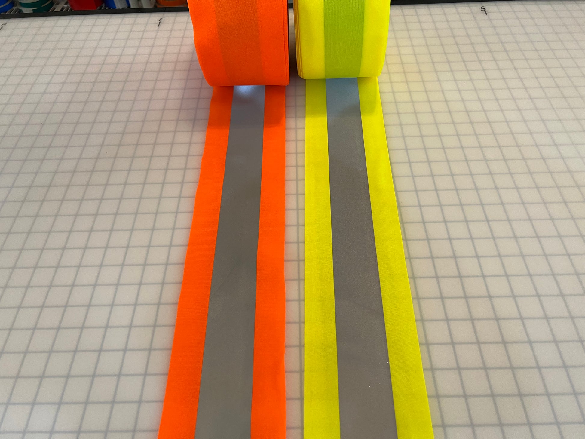 4.5" Reflective Vest Trim Red/Silver or Lime/Silver Sew On Fabric (ANSI Approved) - Reflective Pro
