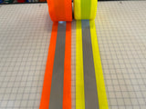 4.5" Reflective Vest Trim Red/Silver or Lime/Silver Sew On Fabric (ANSI Approved) - Reflective Pro