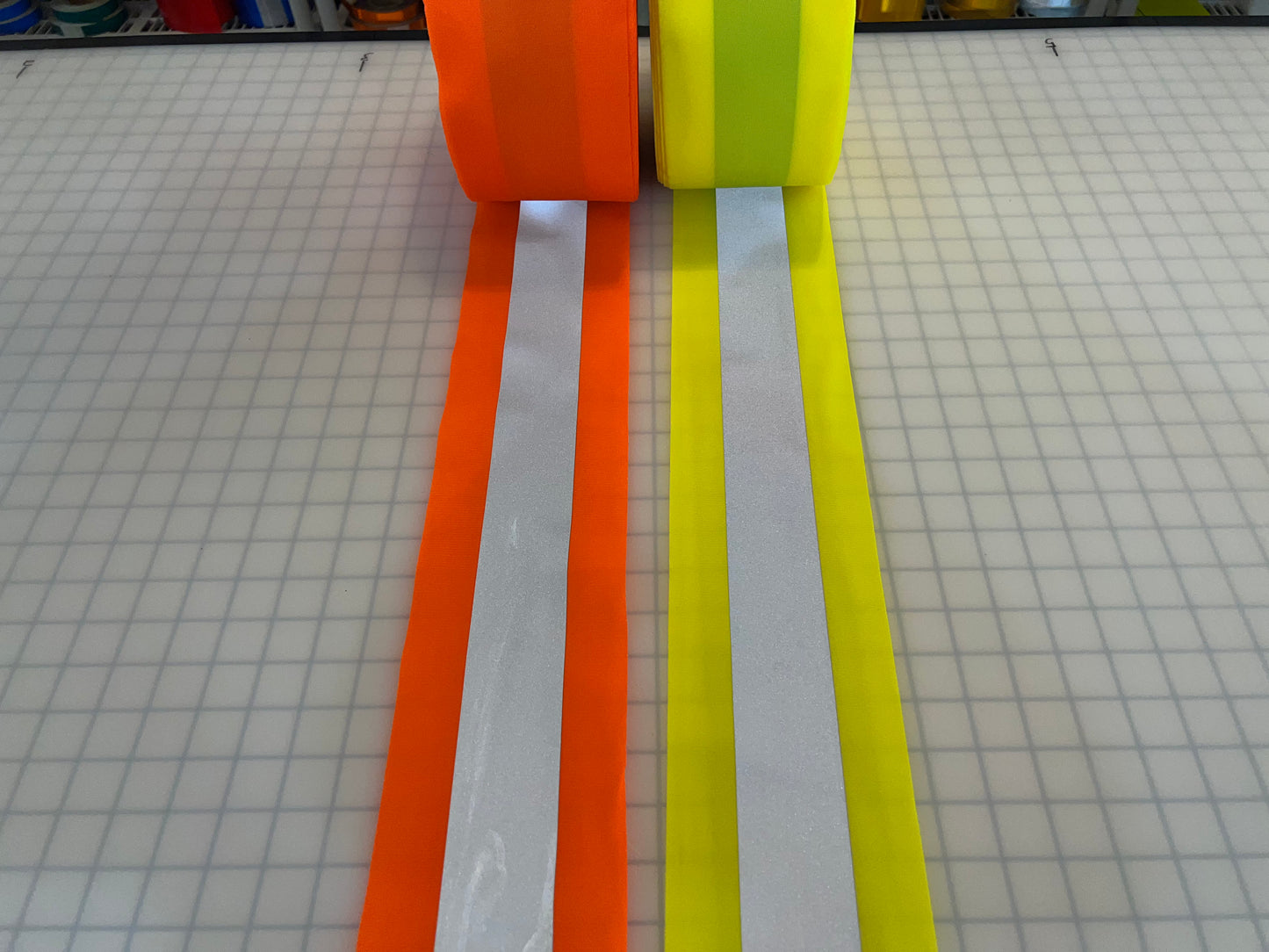 4.5" Reflective Vest Trim Red/Silver or Lime/Silver Sew On Fabric (ANSI Approved) - Reflective Pro