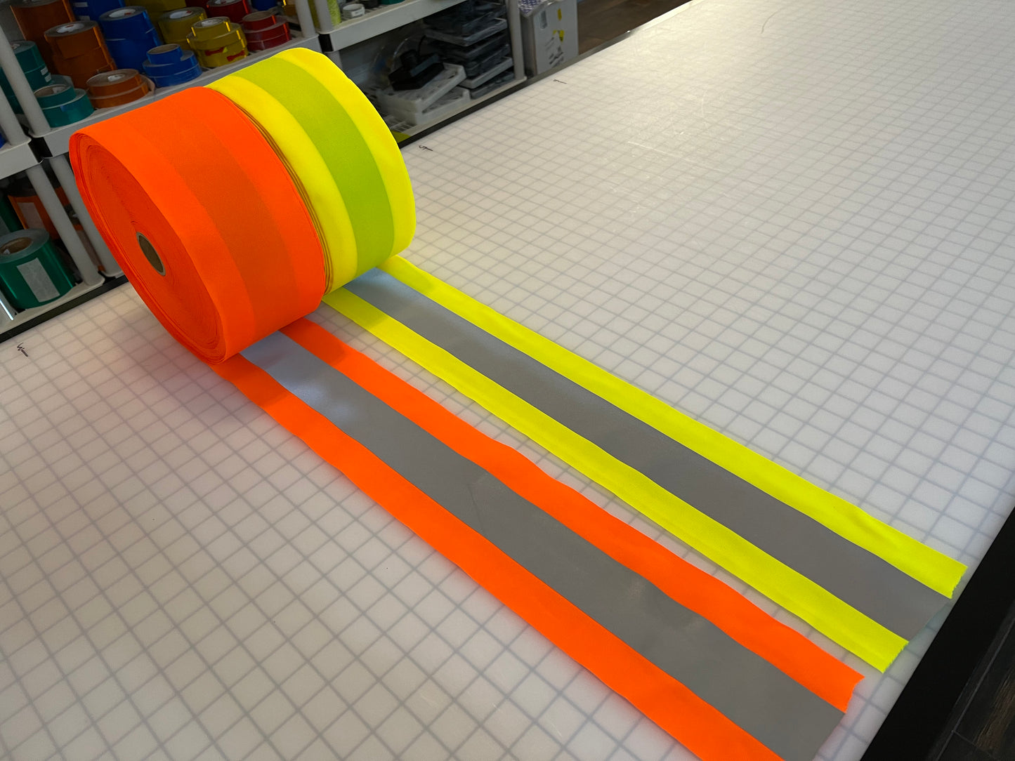 4.5" Reflective Vest Trim Red/Silver or Lime/Silver Sew On Fabric (ANSI Approved) - Reflective Pro