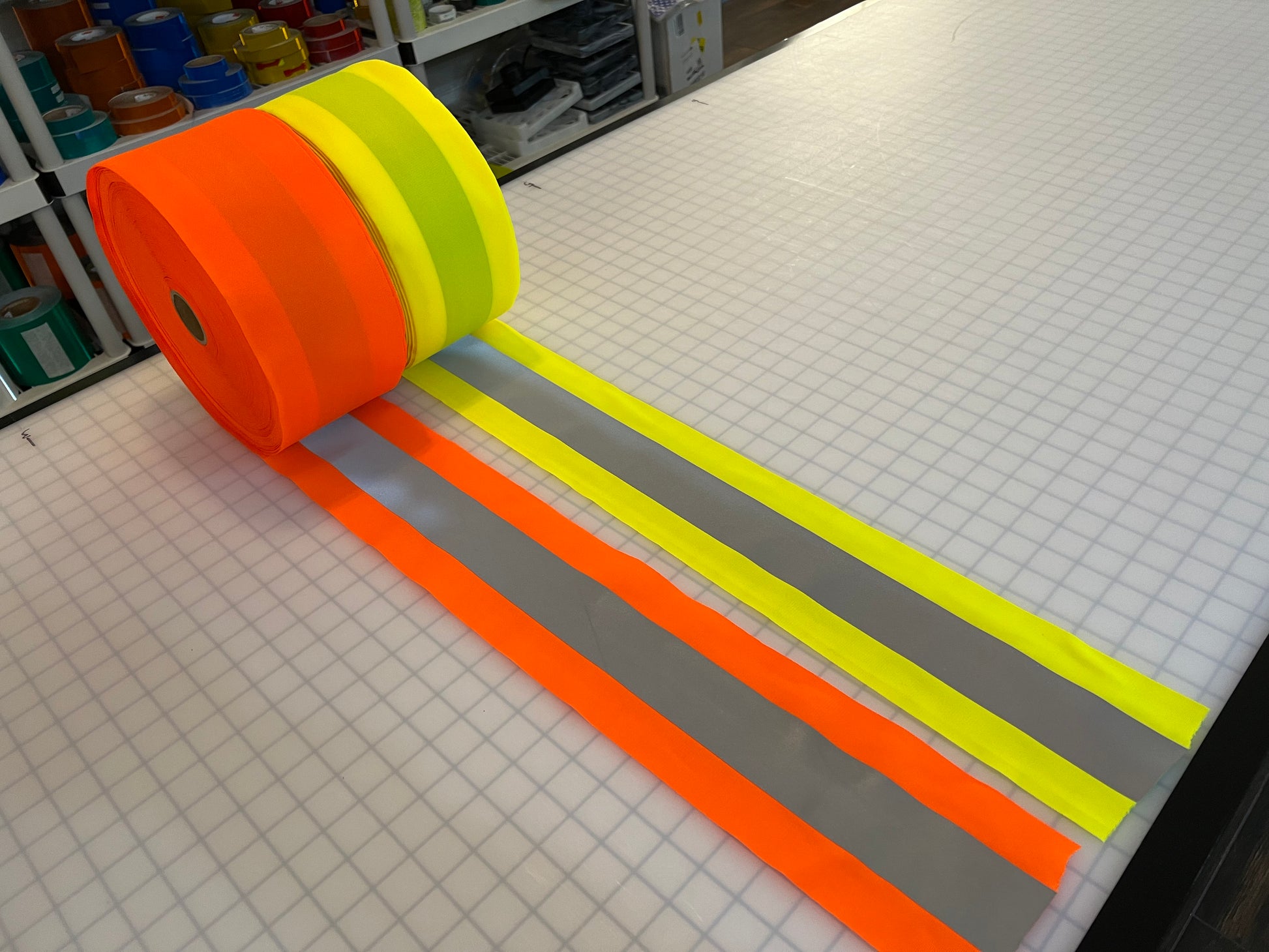 4.5" Reflective Vest Trim Red/Silver or Lime/Silver Sew On Fabric (ANSI Approved) - Reflective Pro