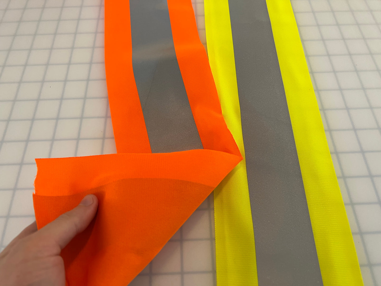 4.5" Reflective Vest Trim Red/Silver or Lime/Silver Sew On Fabric (ANSI Approved) - Reflective Pro