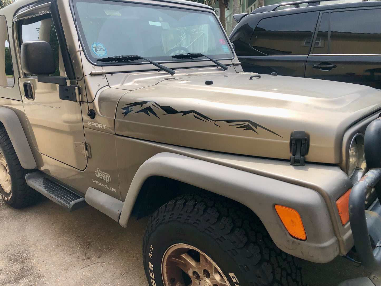 Jeep TJ Mountain Scene Hood Graphic 1997-2006 Pair of 2 Vinyl Decals - Reflective Pro