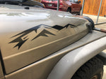 Jeep TJ Mountain Scene Hood Graphic 1997-2006 Pair of 2 Vinyl Decals - Reflective Pro