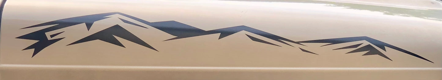 Jeep TJ Mountain Scene Hood Graphic 1997-2006 Pair of 2 Vinyl Decals - Reflective Pro
