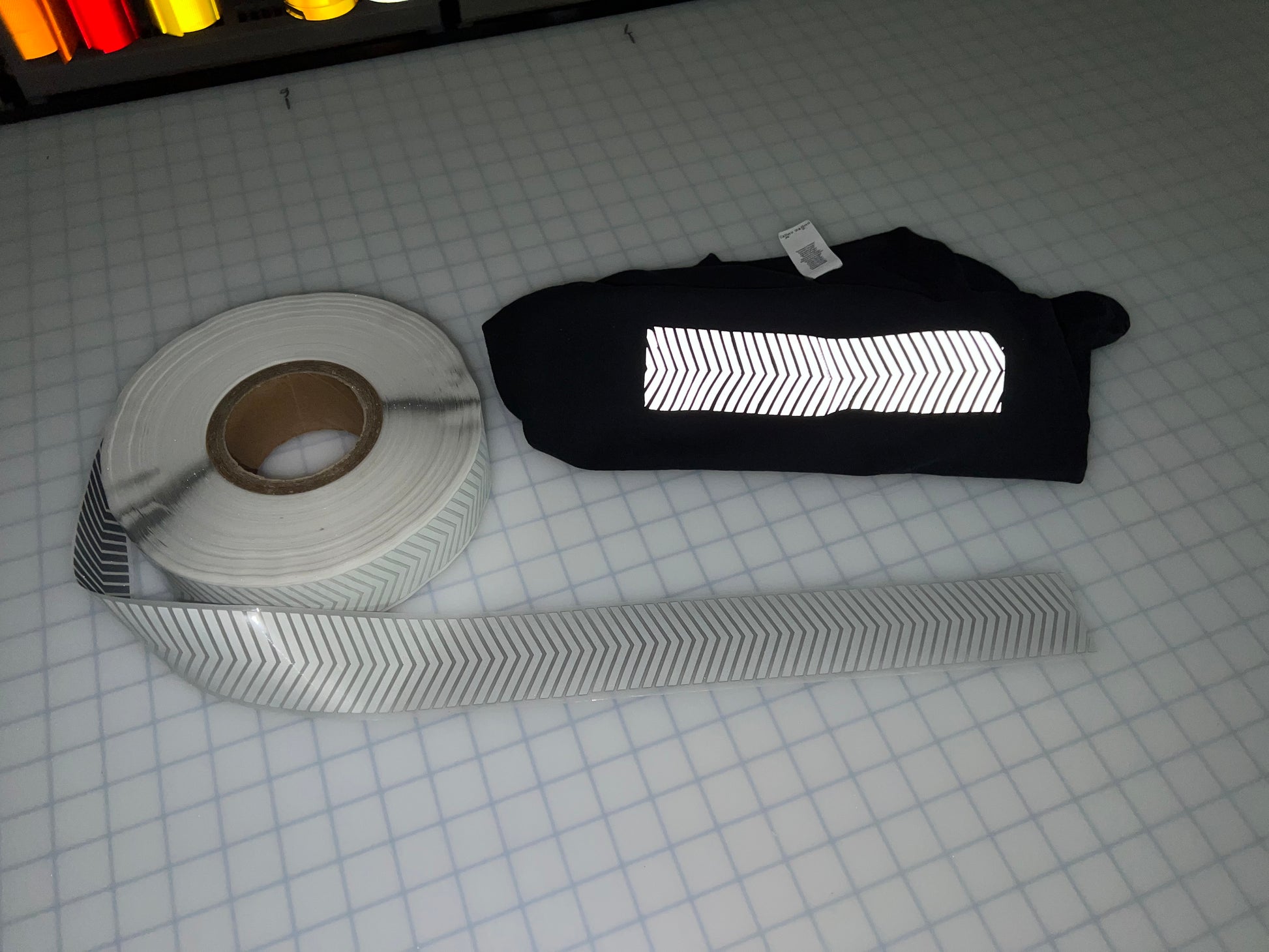 2" Inch Reflective Fabric Iron On Pointed Arrow - Reflective Pro