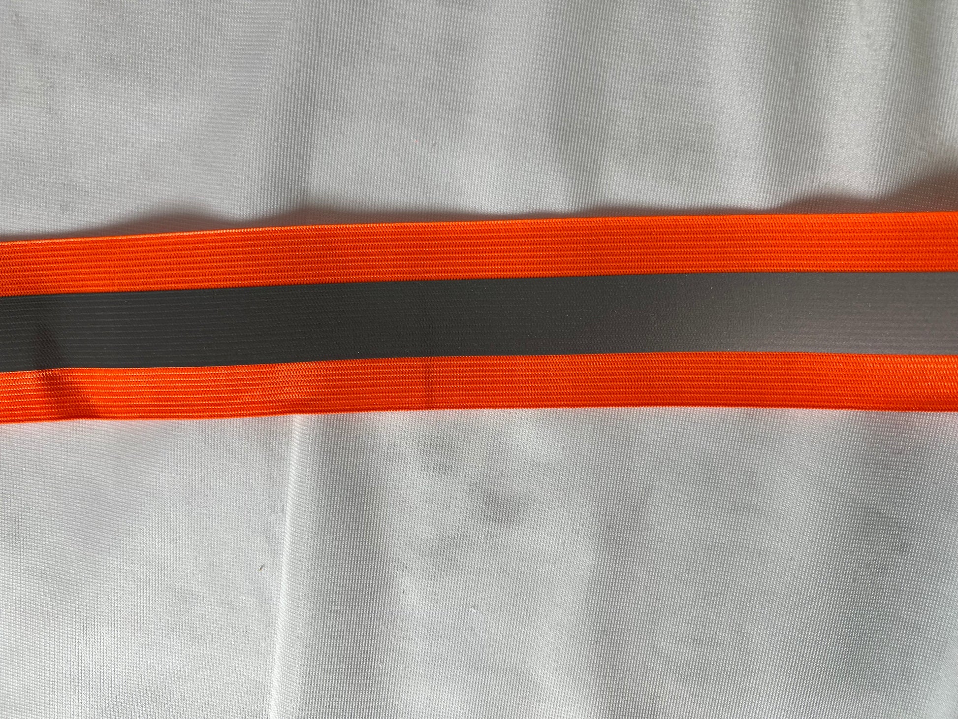 2" Reflective ELASTIC Vest Trim Fluorescent Orange & Lime Sew On Fabric - Reflective Pro