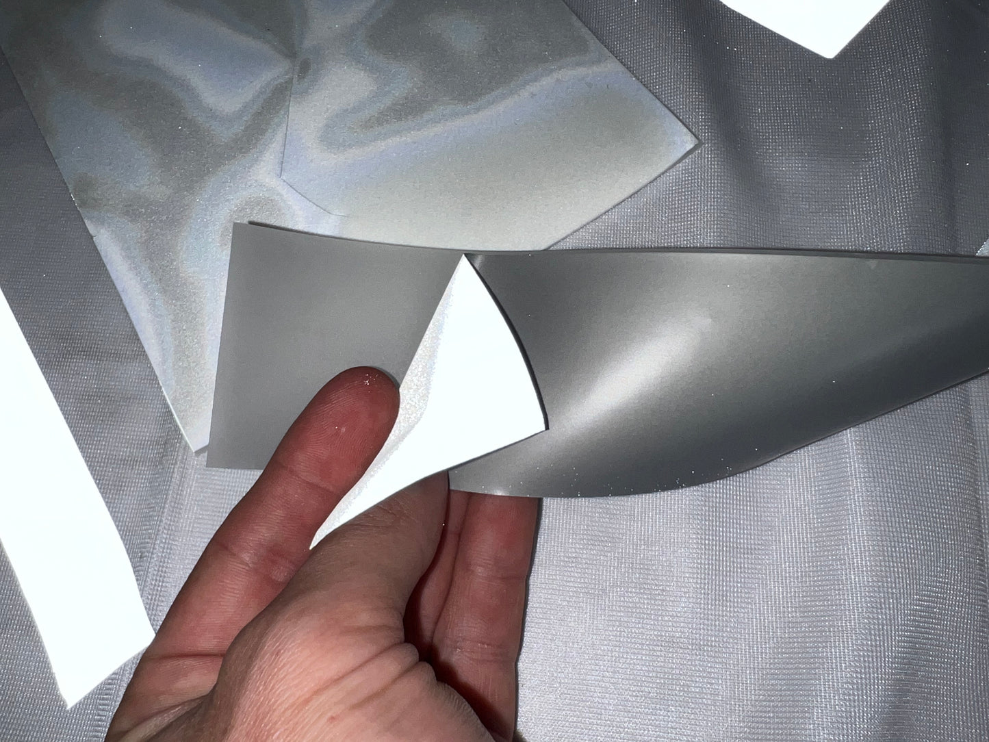 Iron On Silver Reflective Fabric 1" 2" 4" 6" - Reflective Pro
