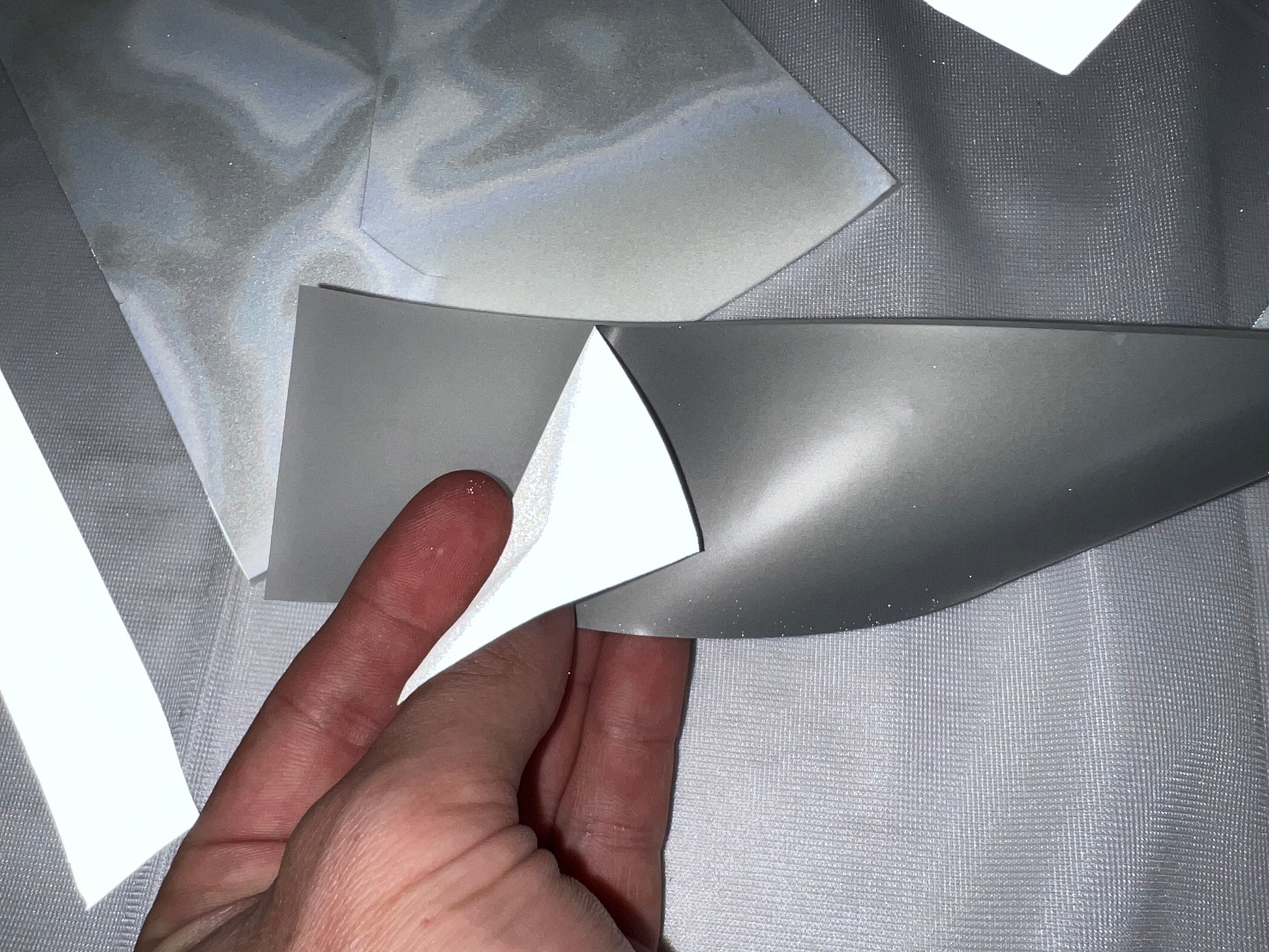 Iron On Silver Reflective Fabric 1" 2" 4" 6" - Reflective Pro