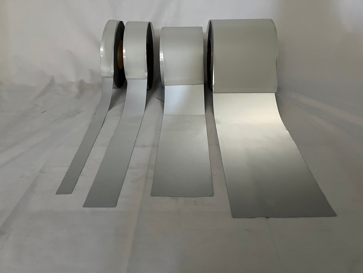 Iron On Silver Reflective Fabric 1" 2" 4" 6" - Reflective Pro