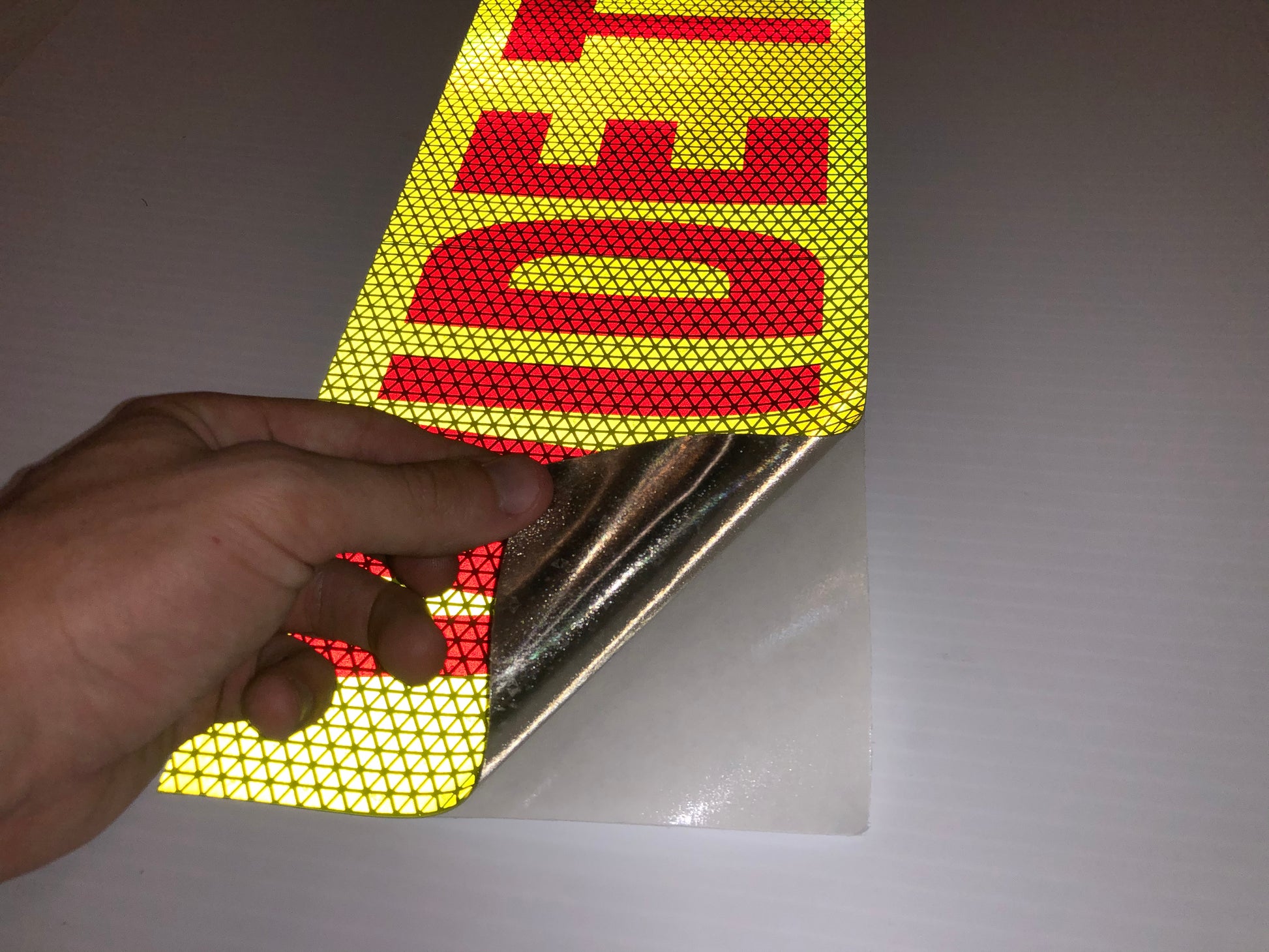 "WIDE TURNS" 6"x24" Reflective Word Panel (Multiple Colors) - Reflective Pro
