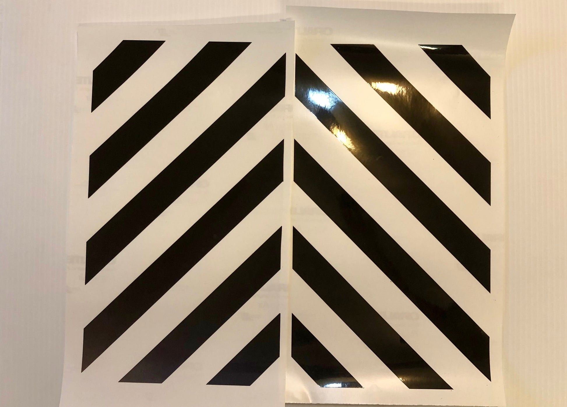 Reflective Motorcycle Pannier Shadow Chevron Engineer Grade (Rapid Air) - Reflective Pro