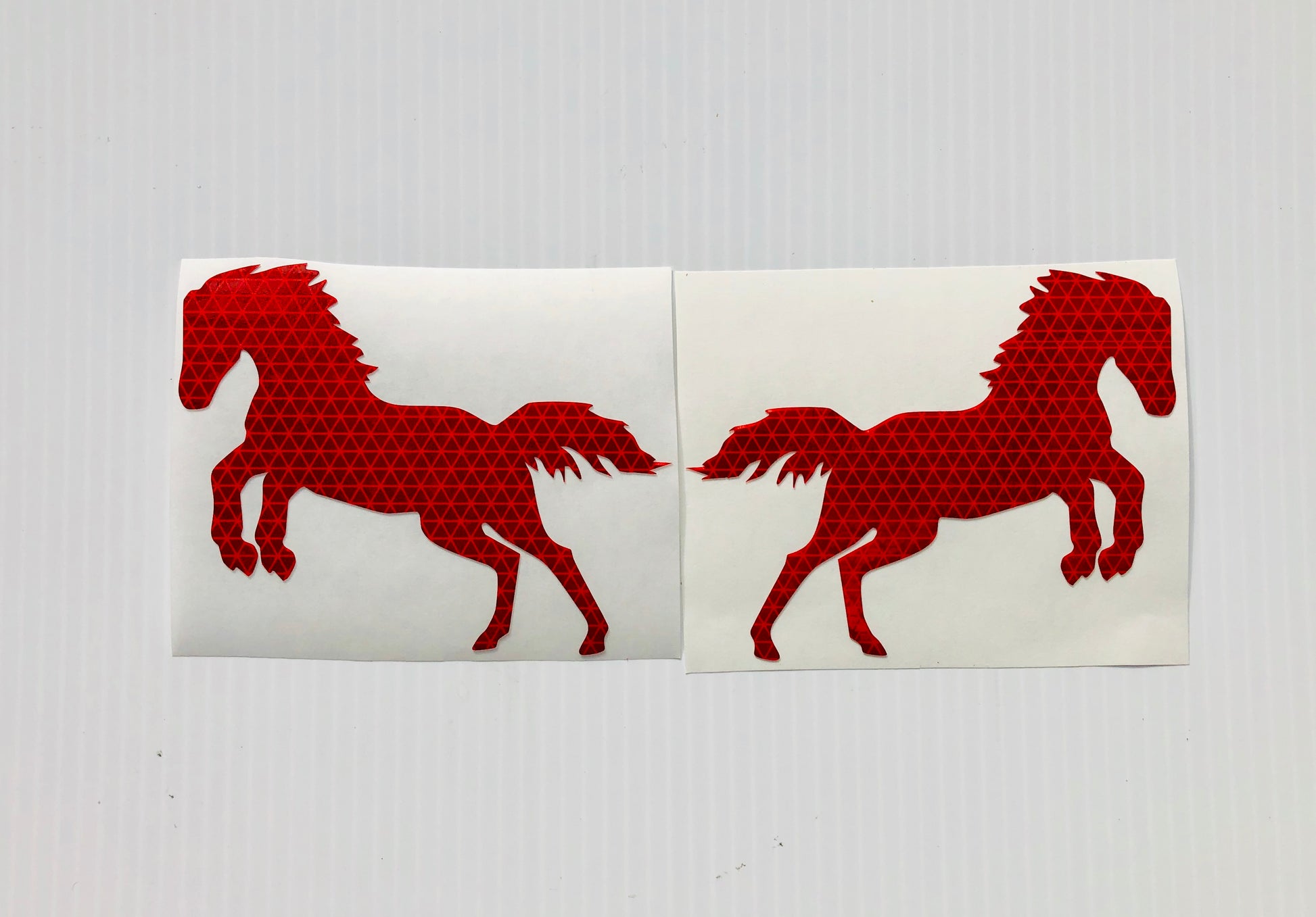 5.25"x 4.25" Reflective Rearing Horses (Multiple Colors) Left or Right - Reflective Pro