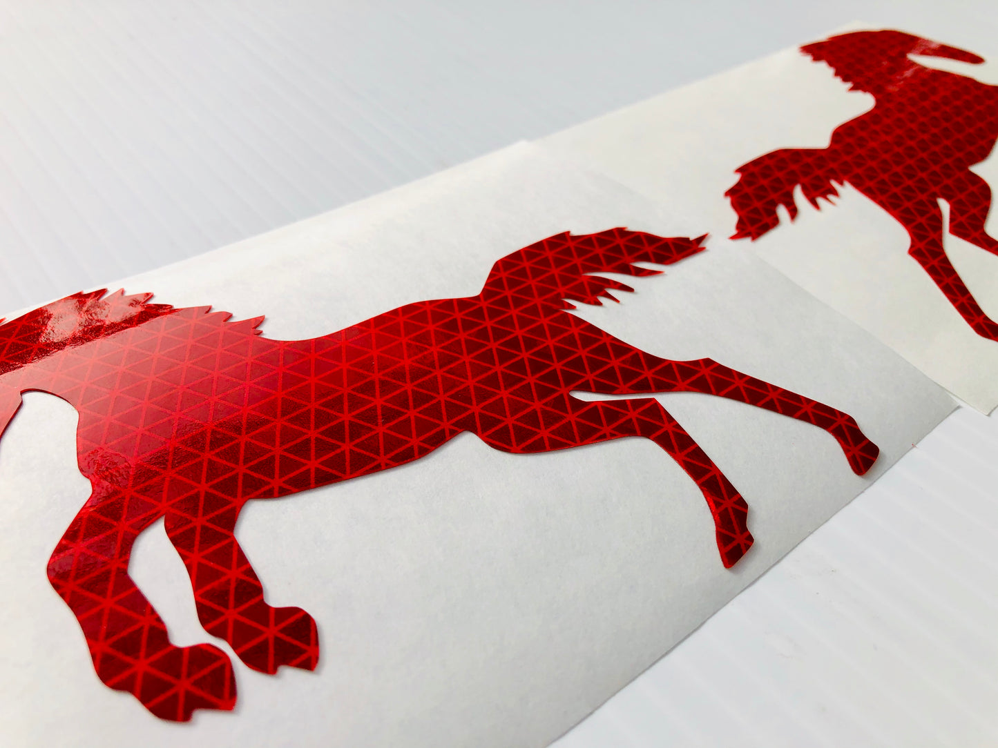 5.25"x 4.25" Reflective Rearing Horses (Multiple Colors) Left or Right - Reflective Pro