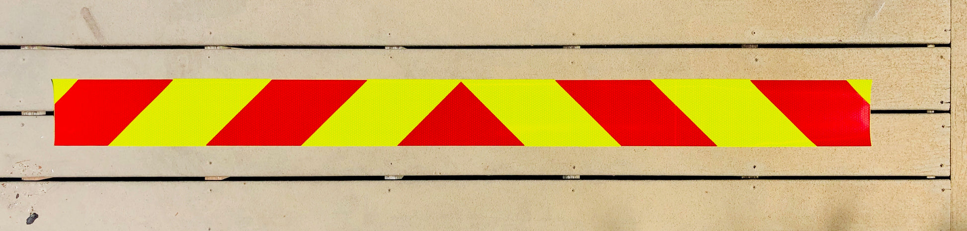 Lime & Red Reflective Chevron Panel (Multiple Sizes) - Reflective Pro