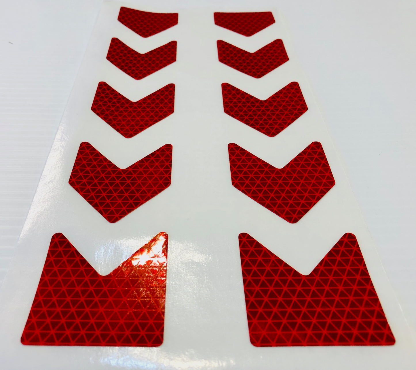 Reflective Motorcycle Pannier Decals 2"x14.5" V98 Oralite - Reflective Pro