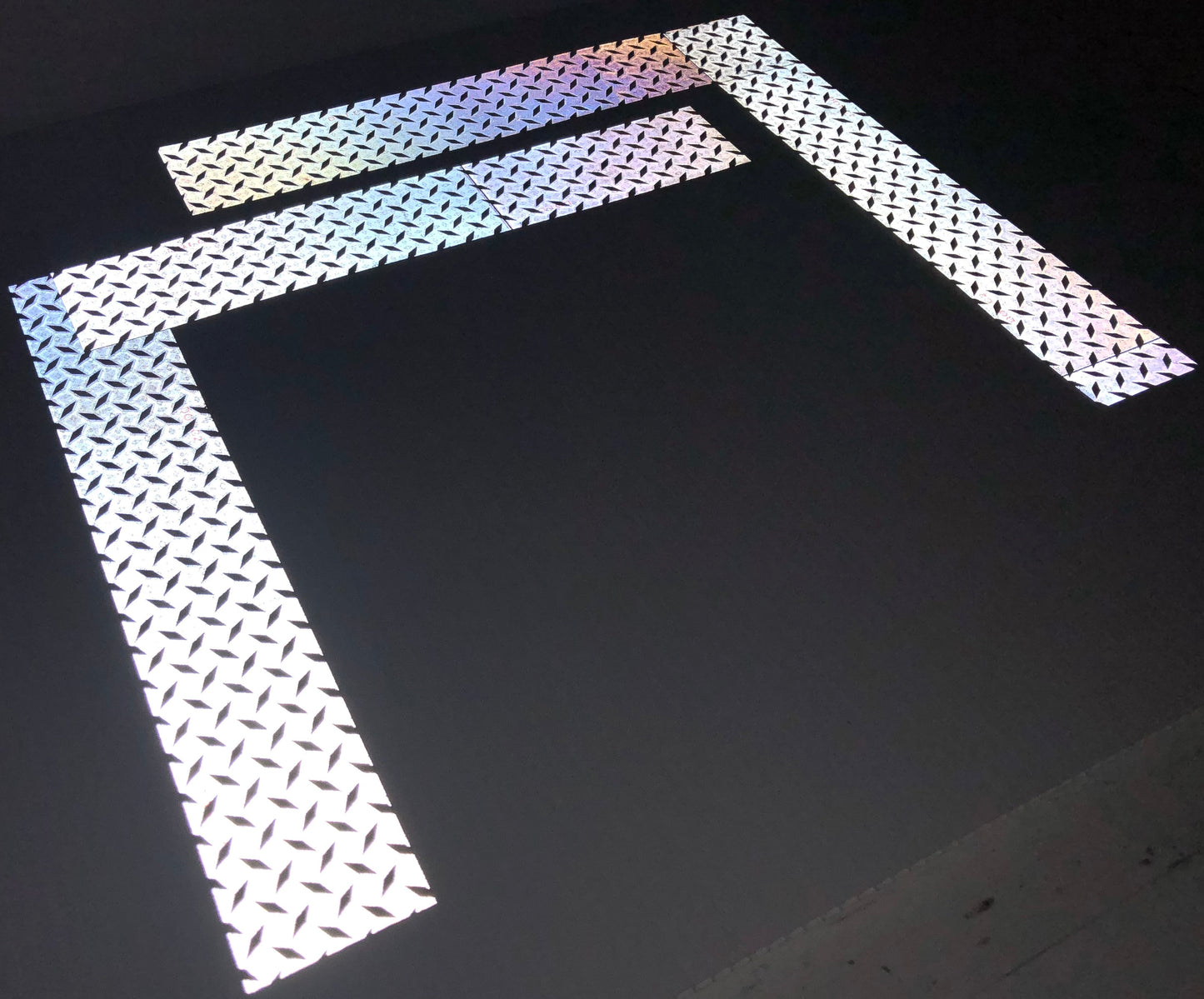 4 White 2"x12"  Corner Decal Strips Oralite V52 - Reflective Pro