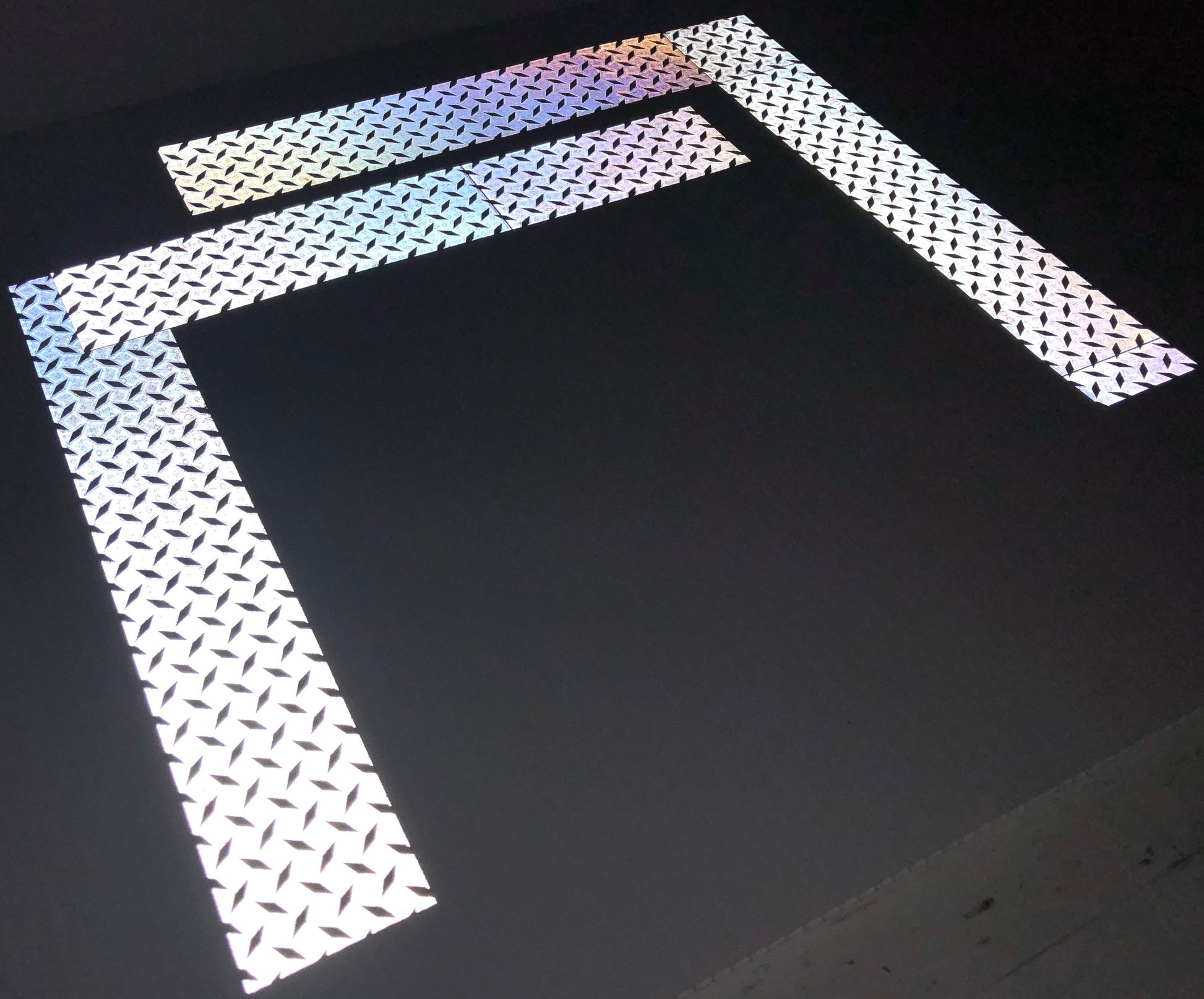 4 White 2"x12"  Corner Decal Strips Oralite V52 - Reflective Pro