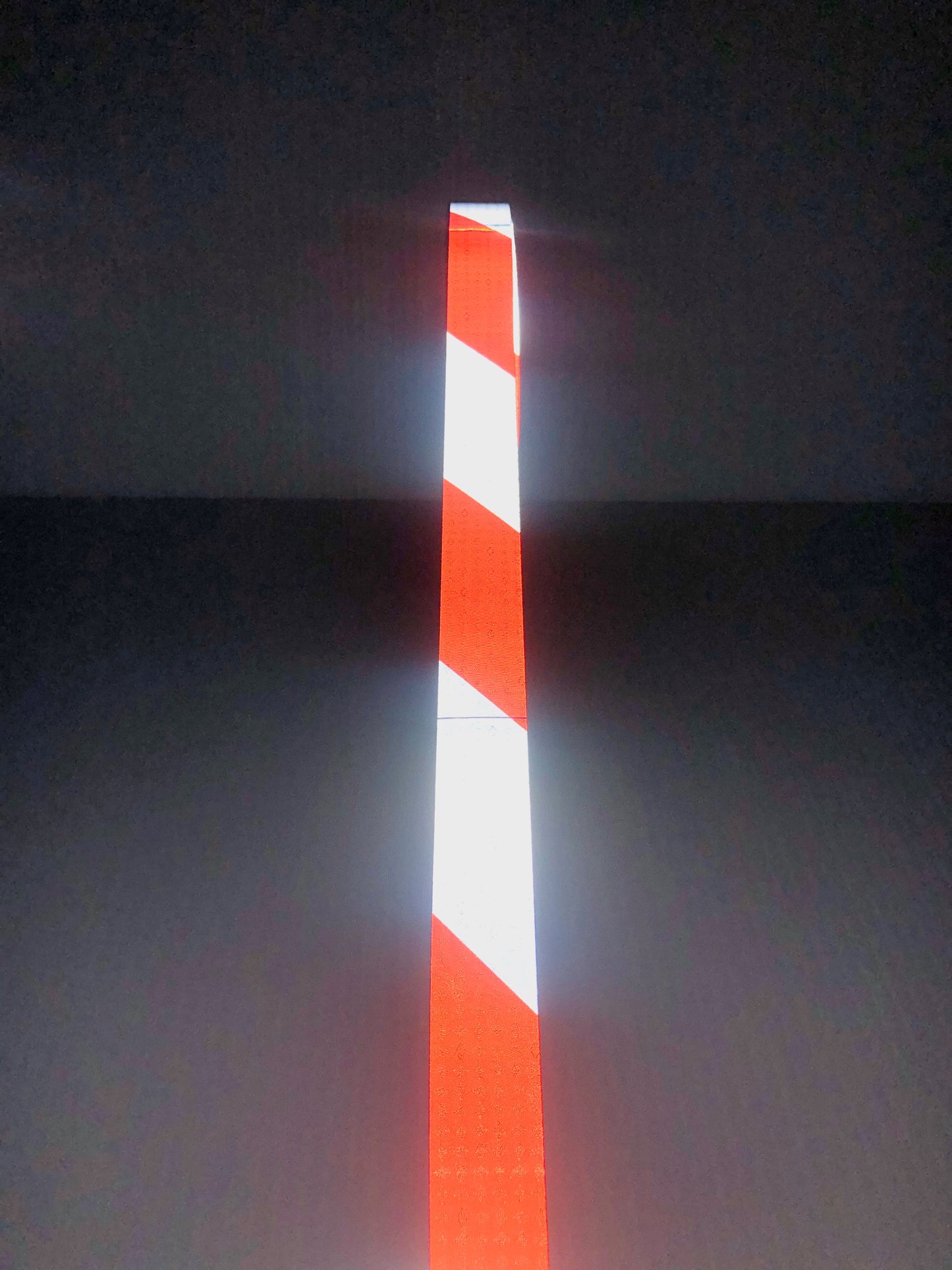 Oralite V82 White/Red Hazard Striped - Reflective Pro