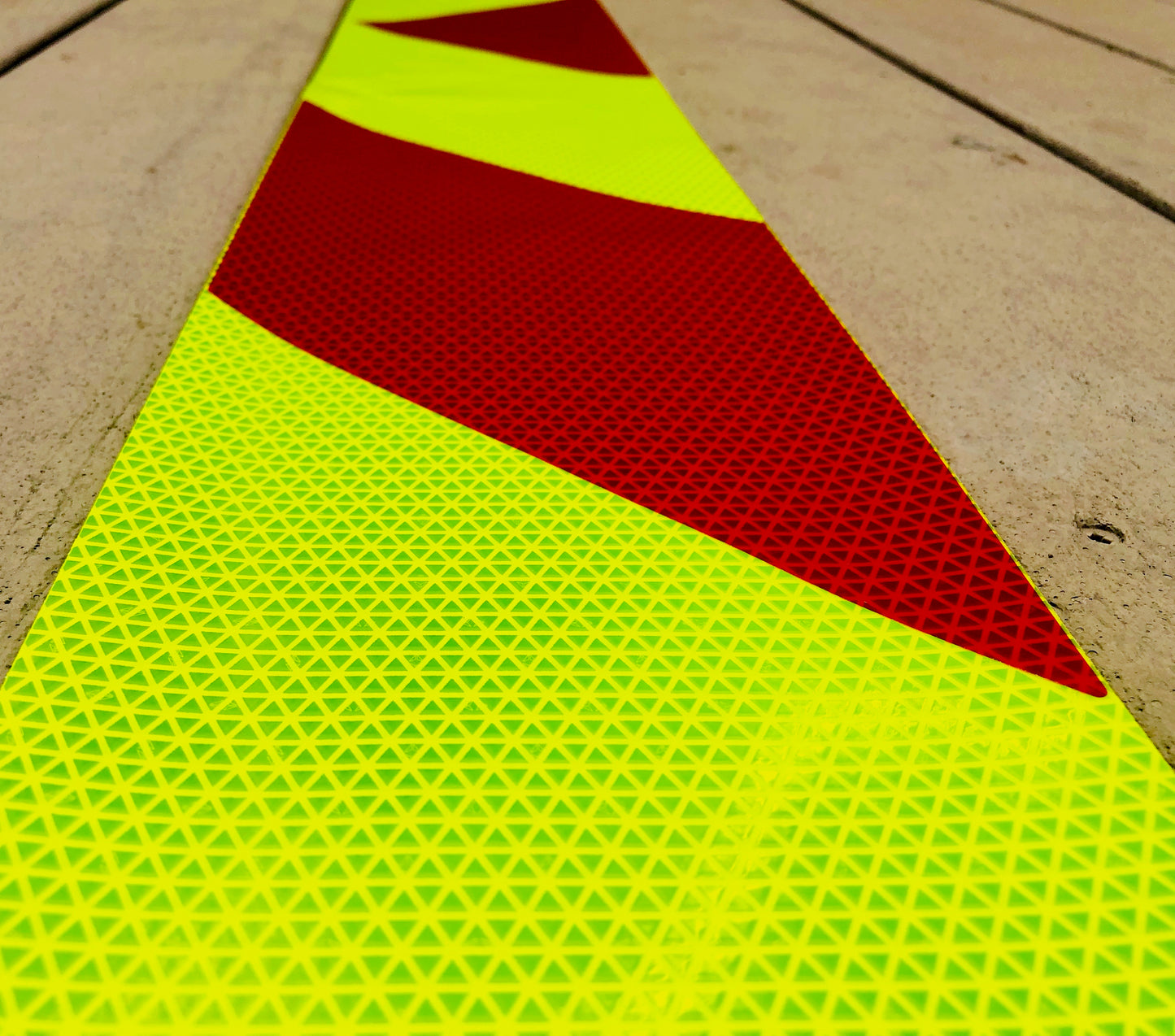 Lime & Red Reflective Chevron Panel (Multiple Sizes) - Reflective Pro