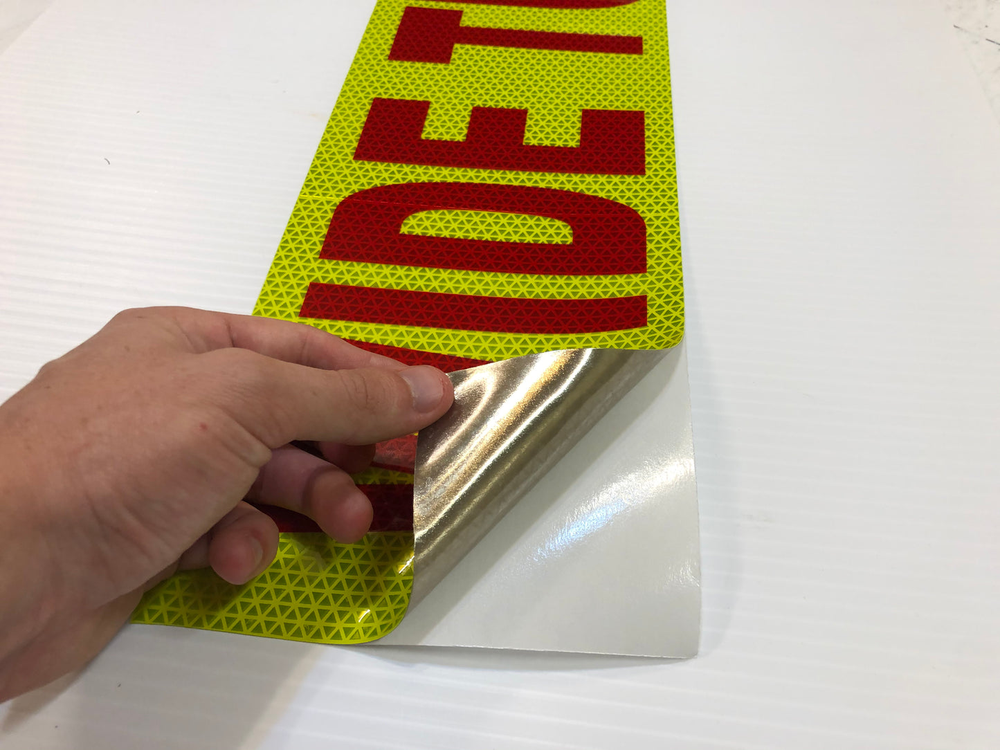 "WIDE TURNS" 6"x24" Reflective Word Panel (Multiple Colors) - Reflective Pro