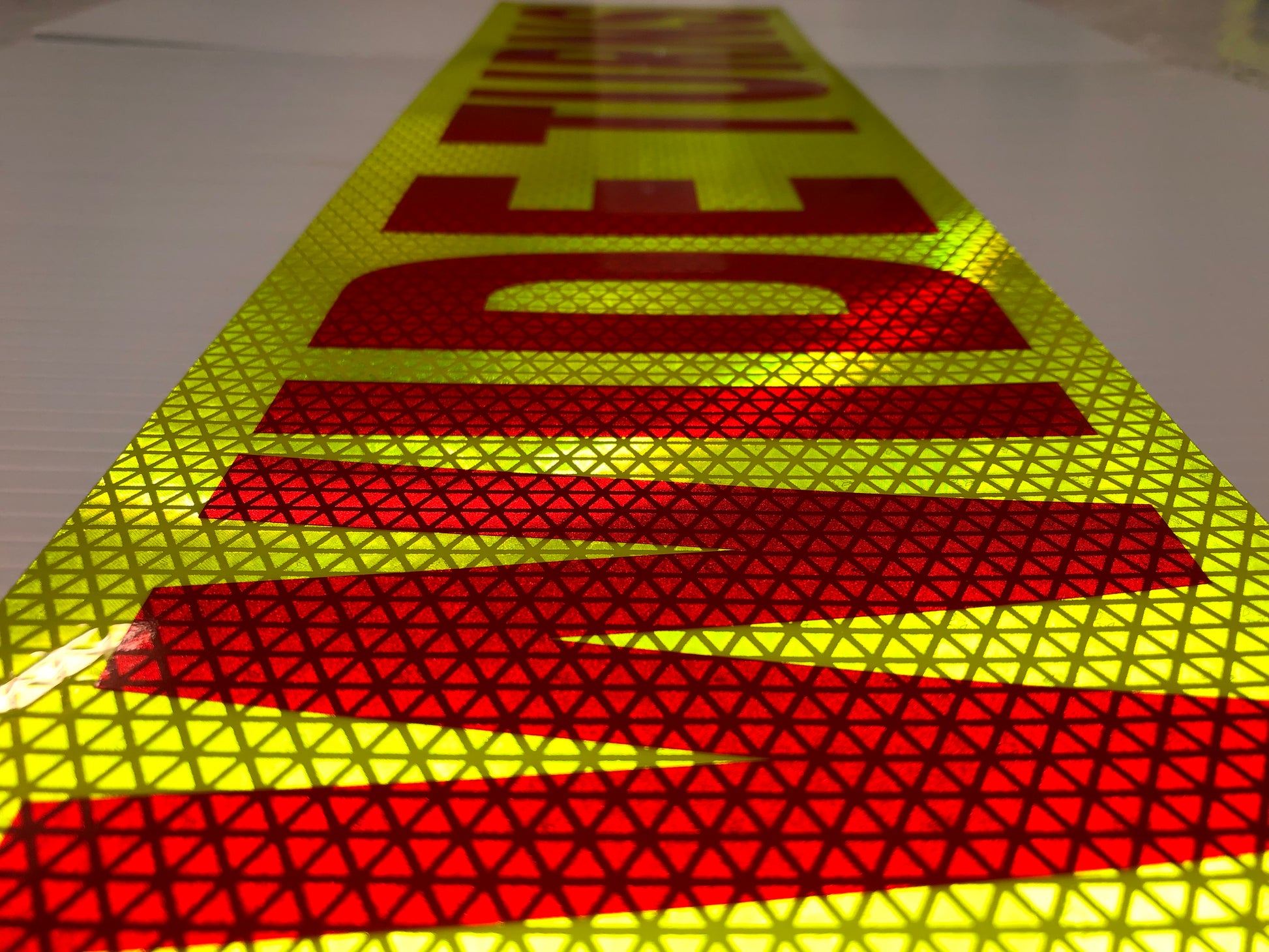 "WIDE TURNS" 6"x24" Reflective Word Panel (Multiple Colors) - Reflective Pro