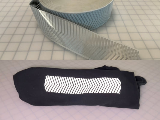 2" Inch Reflective Fabric Iron On Pointed Arrow - Reflective Pro