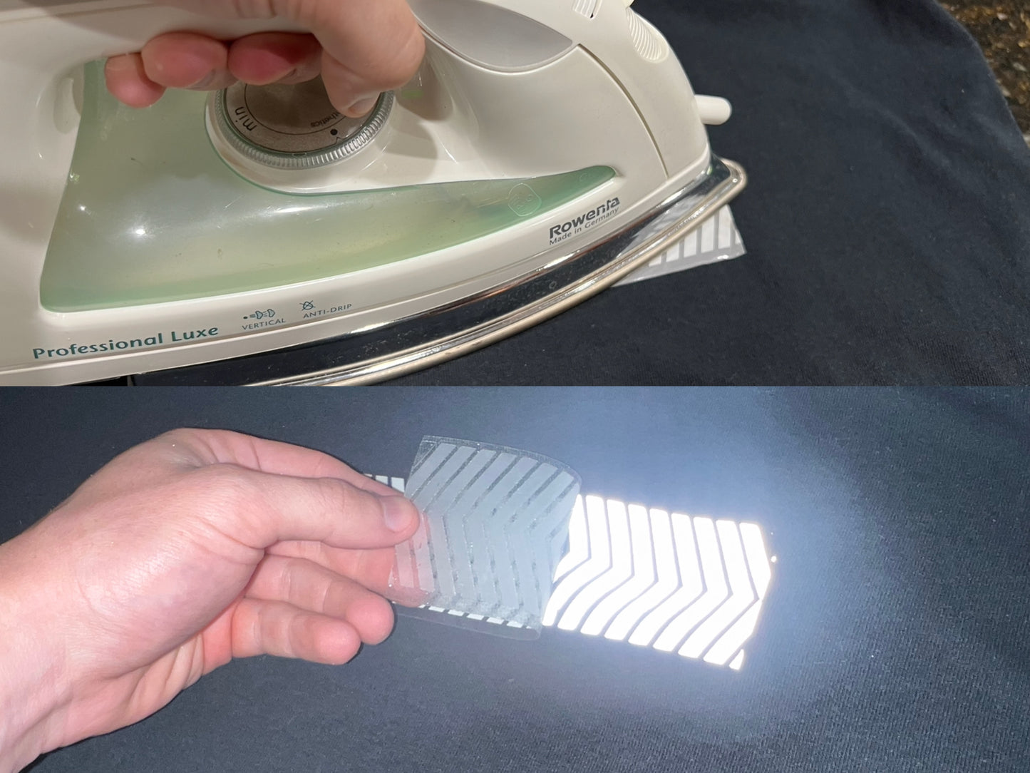 2" Inch Reflective Fabric Iron On Pointed Arrow - Reflective Pro