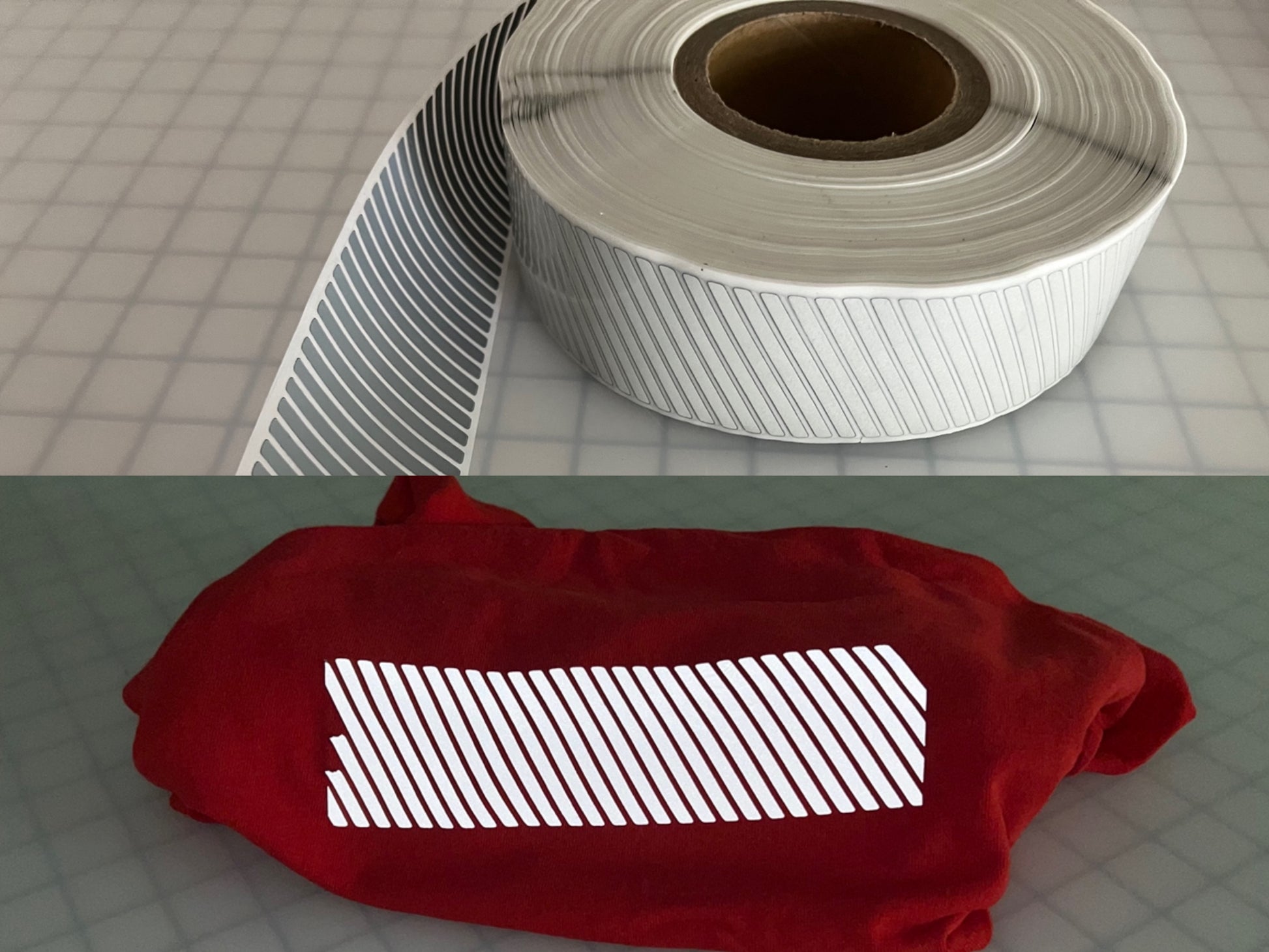 2" Inch Reflective Fabric Iron On Slanted Line - Reflective Pro