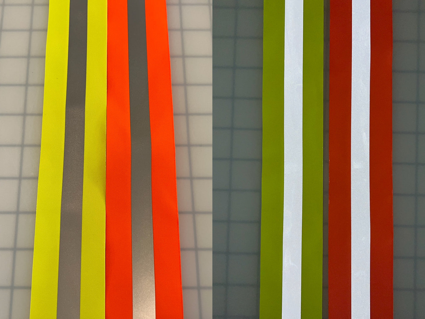 2" Reflective Vest Trim Red/Silver or Lime/Silver Sew On Fabric - Reflective Pro