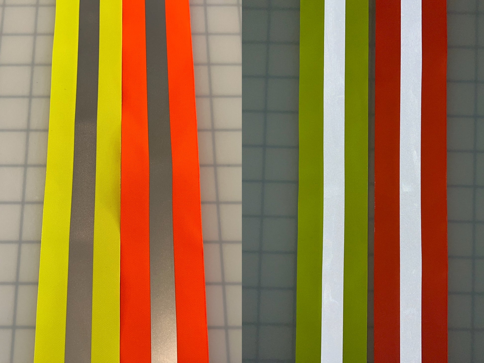2" Reflective Vest Trim Red/Silver or Lime/Silver Sew On Fabric - Reflective Pro
