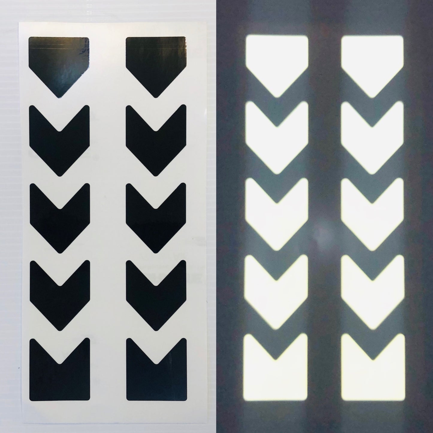 Reflective Motorcycle Pannier Decals 2"x14.5" Rapid Air Engineer Grade - Reflective Pro