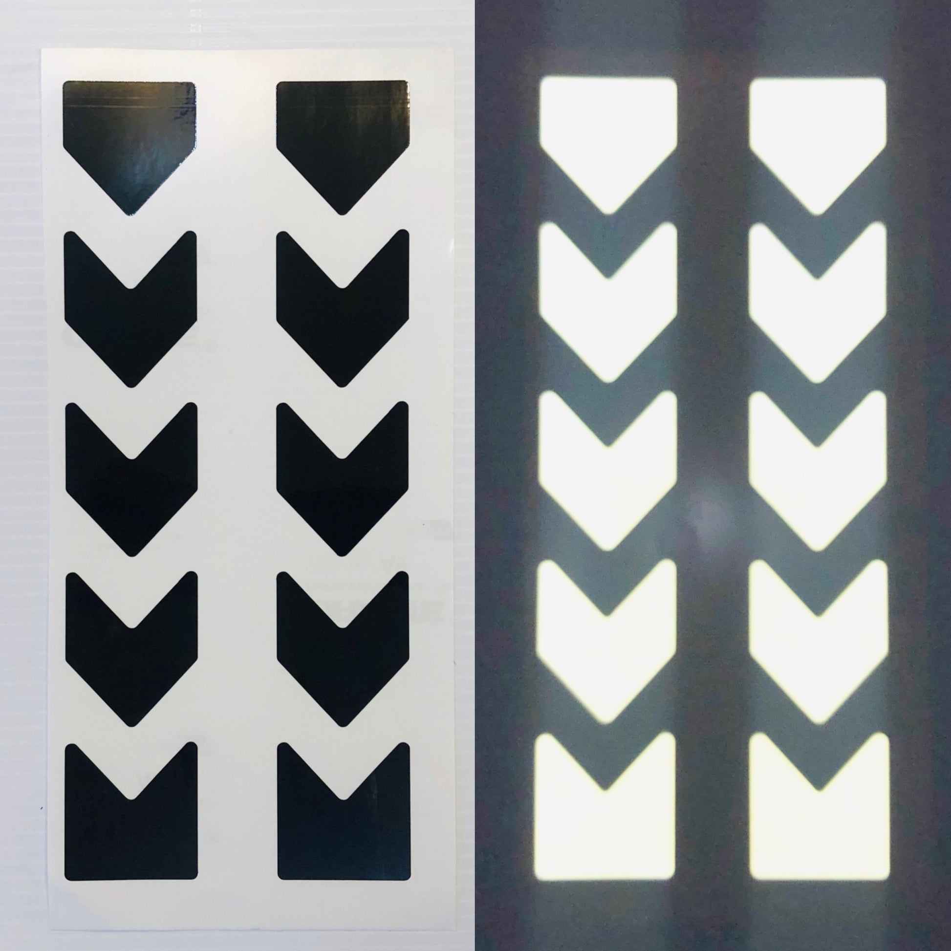 Reflective Motorcycle Pannier Decals 2"x14.5" Rapid Air Engineer Grade - Reflective Pro