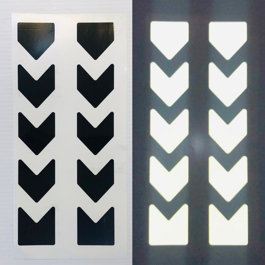 Reflective Motorcycle Pannier Decals 2"x14.5" Rapid Air Engineer Grade - Reflective Pro